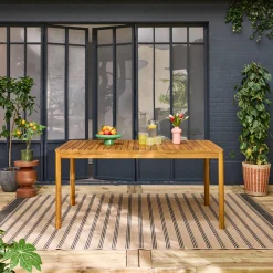 Acacia tuintafel met afgeronde hoeken, 8 personen