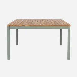 Acacia tuintafel met afgeronde hoeken, 6 plaatsen