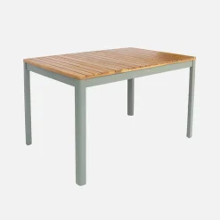 Acacia tuintafel met afgeronde hoeken, 6 plaatsen