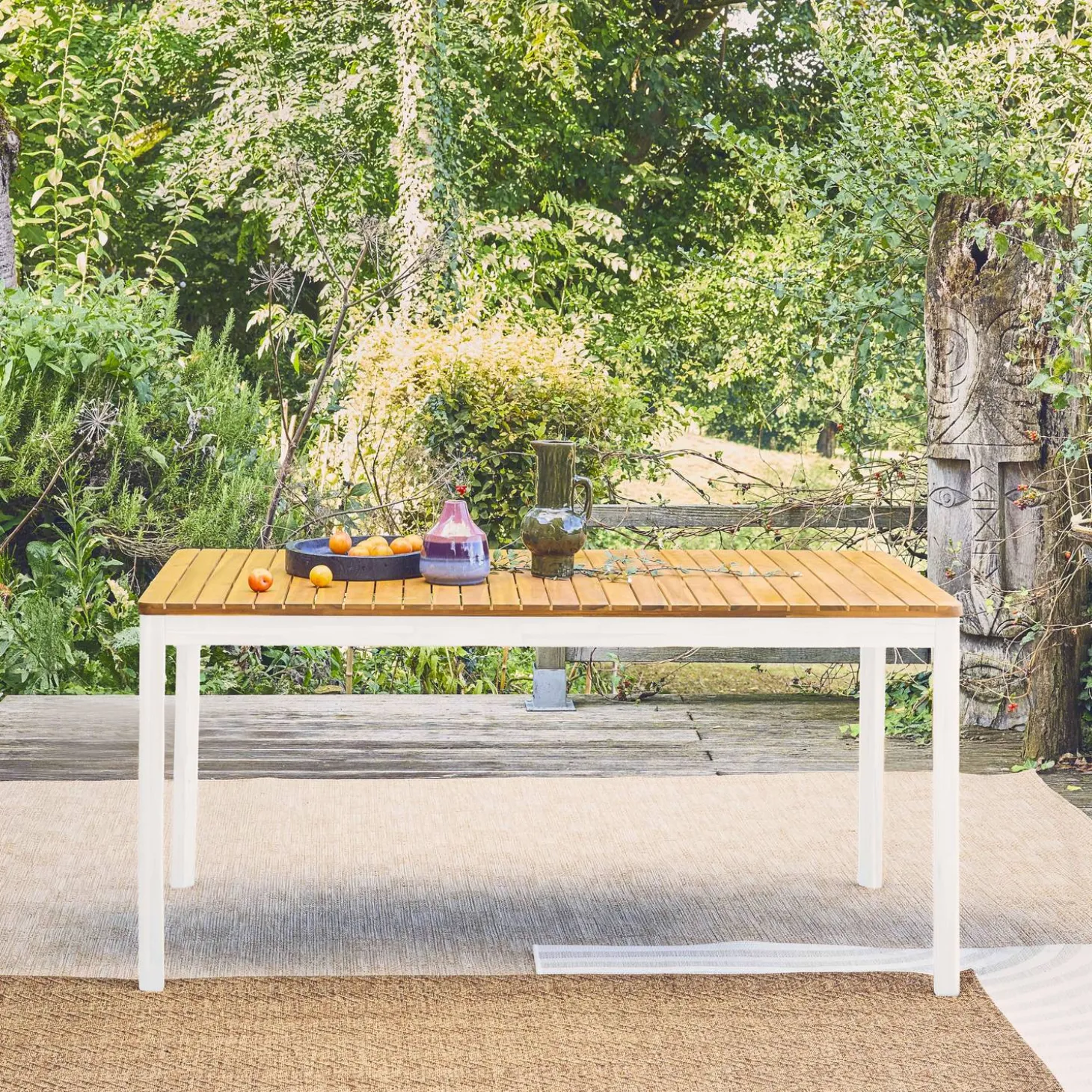 Acacia tuintafel met afgeronde hoeken, 8 personen