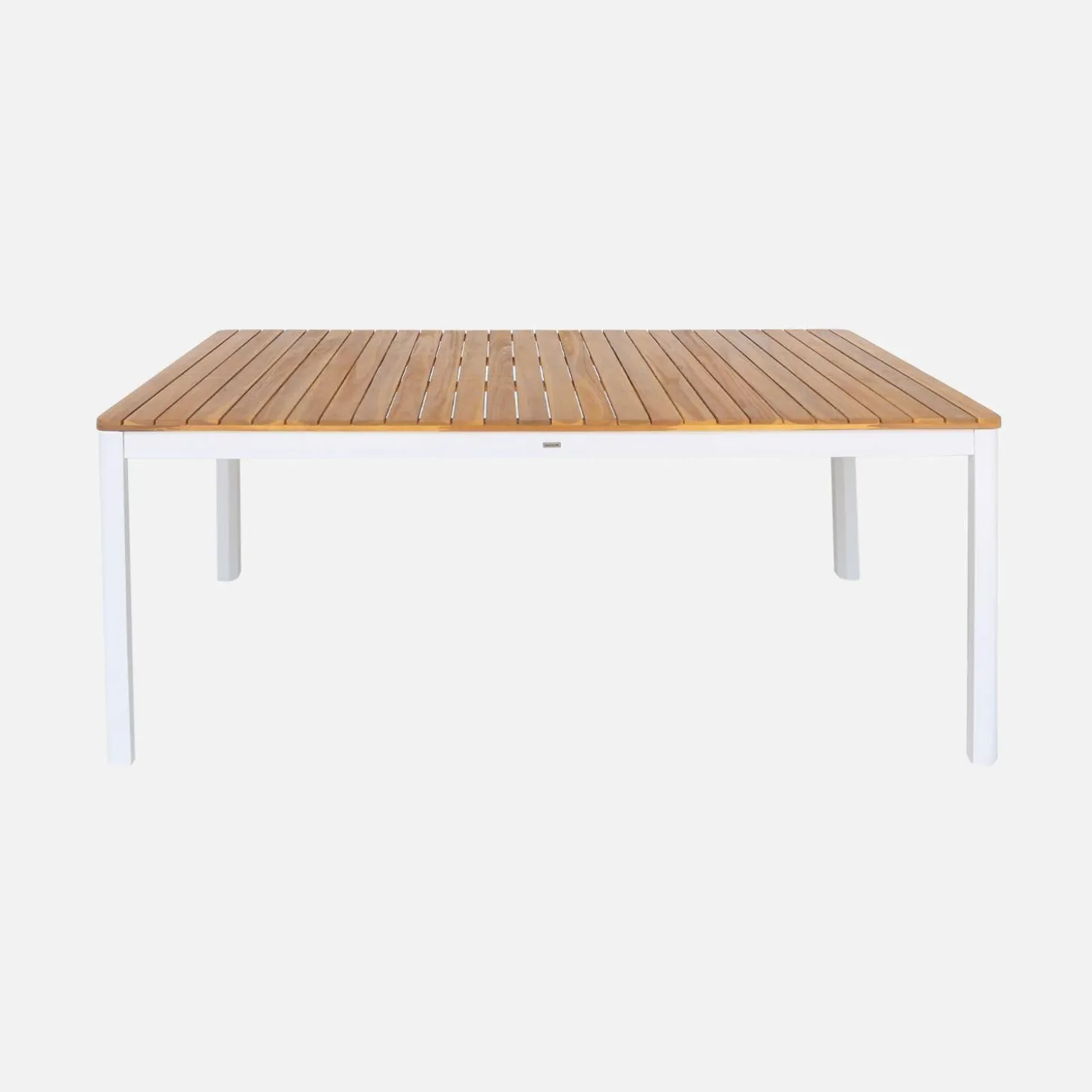 Acacia tuintafel met ronde hoeken, 8 stoelen
