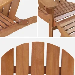 Adirondack tuinstoel met voetenbank