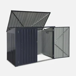 Afvalhok gegalvaniseerd staal, L173xB101xH 131-190 cm (1,75m2)