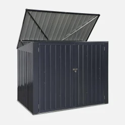 Afvalhok gegalvaniseerd staal, L173xB101xH 131-190 cm (1,75m2)