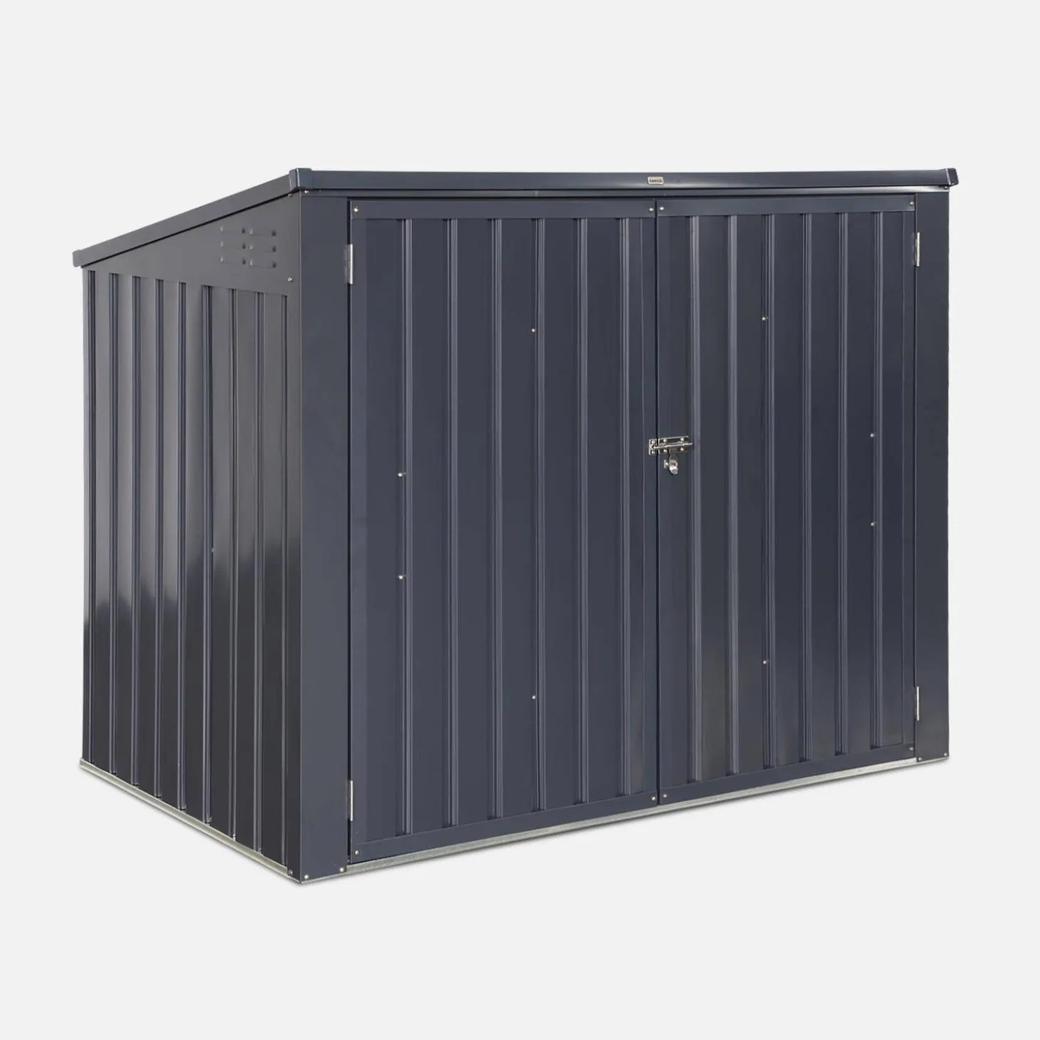 Afvalhok gegalvaniseerd staal, L173xB101xH 131-190 cm (1,75m2)
