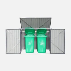 Afvalhok gegalvaniseerd staal, L173xB101xH 131-190 cm (1,75m2)