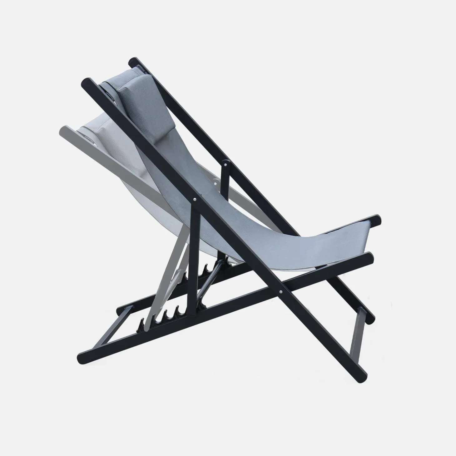 Aluminium ligstoel met meerdere posities (set van 2)