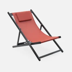 Aluminium ligstoel met meerdere posities (set van 2)