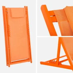 Aluminium ligstoel met meerdere posities (set van 2)