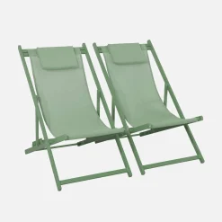 Aluminium ligstoel met meerdere posities (set van 2)