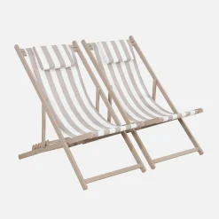 Aluminium ligstoel met meerdere posities (set van 2)