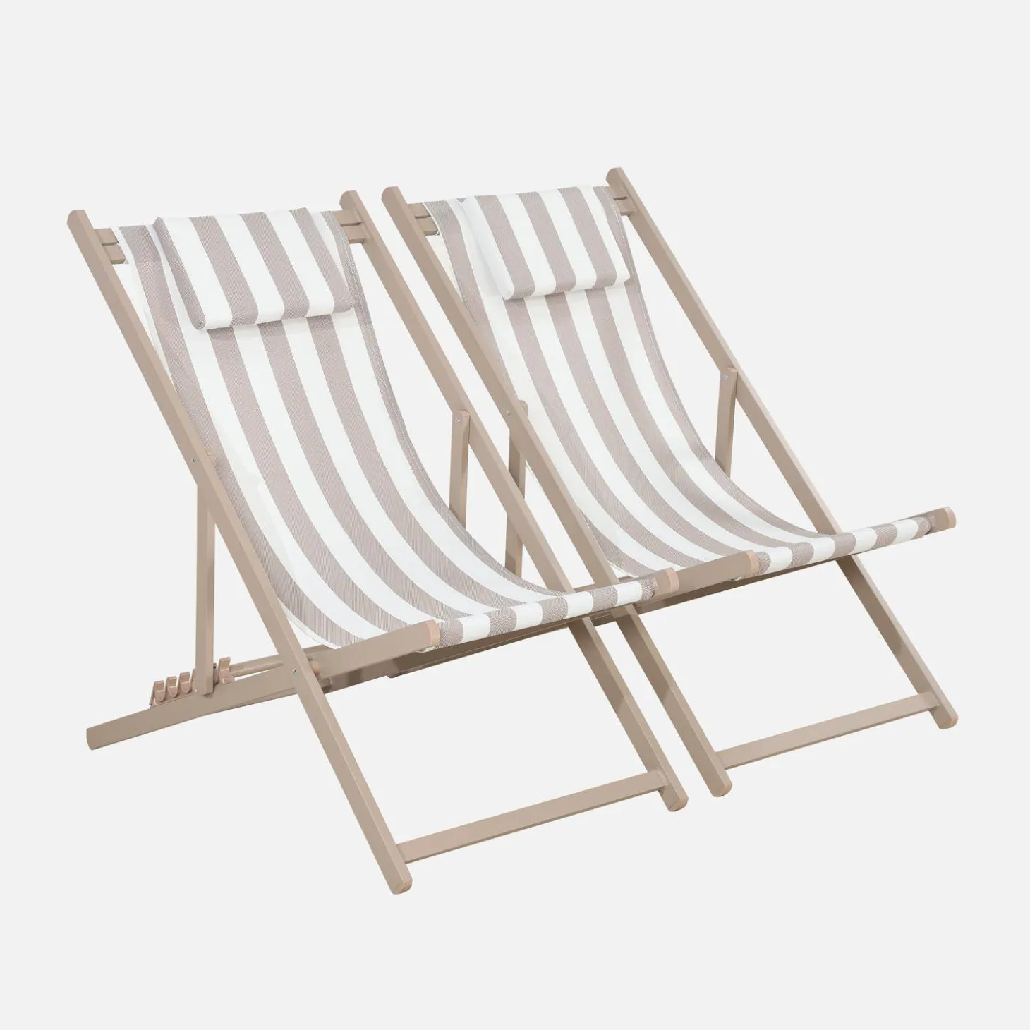 Aluminium ligstoel met meerdere posities (set van 2)