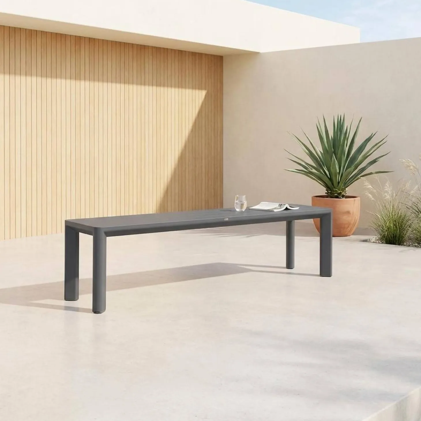 Aluminium tuinbank, 4 plaatsen