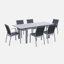 Aluminium tuinset 6 plaatsen