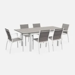 Aluminium tuinset 6 plaatsen