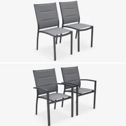 Aluminium tuinset 8 plaatsen, uitschuifbaar