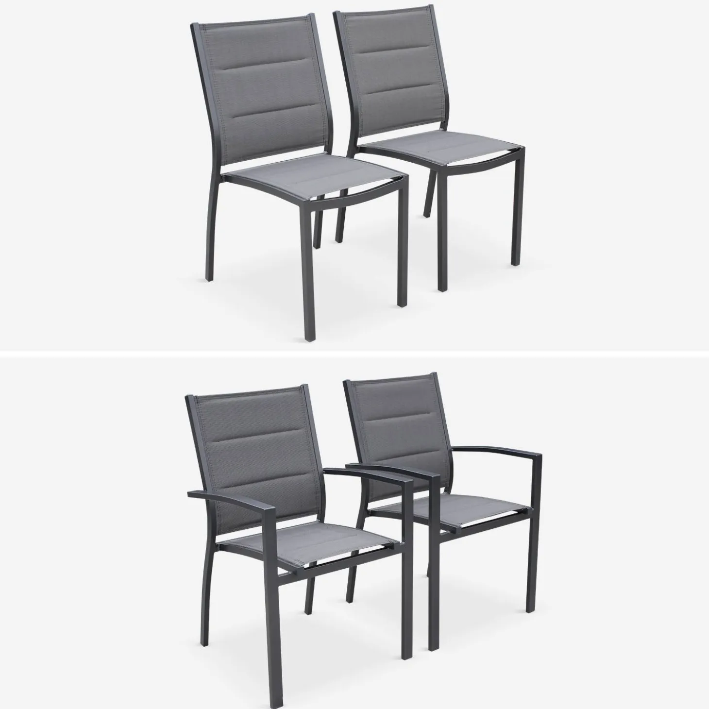 Aluminium tuinset 8 plaatsen, uitschuifbaar