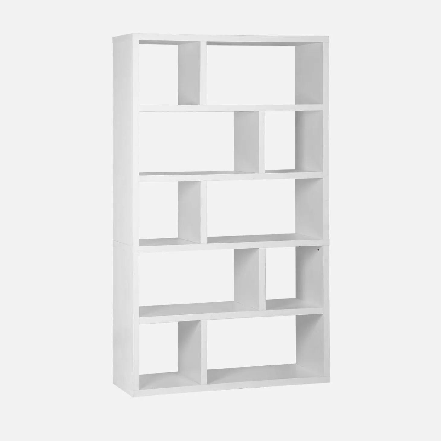 Asymmetrische vakkenkast 2x5 met 10 vakken