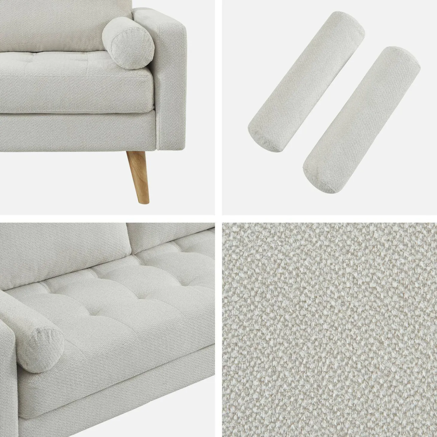 Bank 3 zitplaatsen chenille bekleding