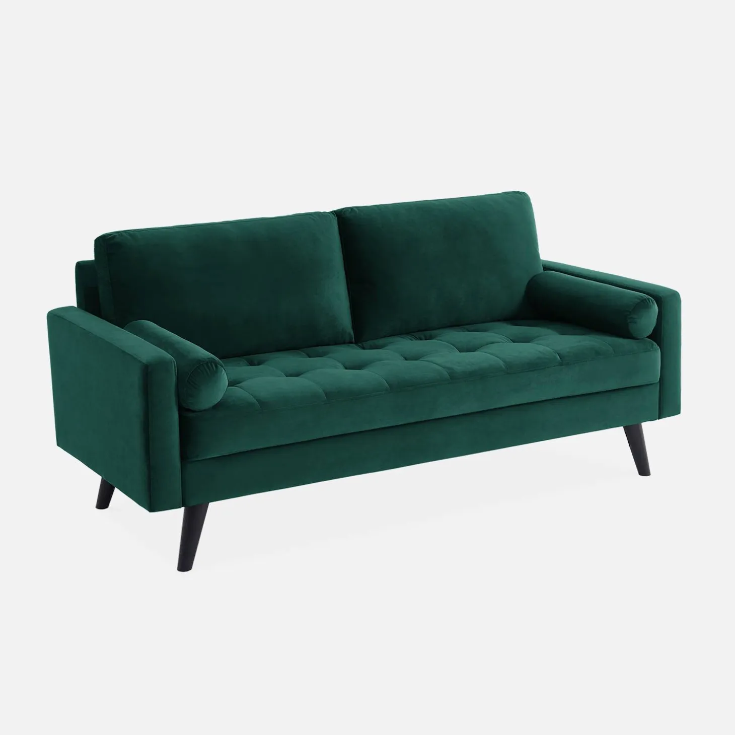 Bank 3 zitplaatsen velours bekleding