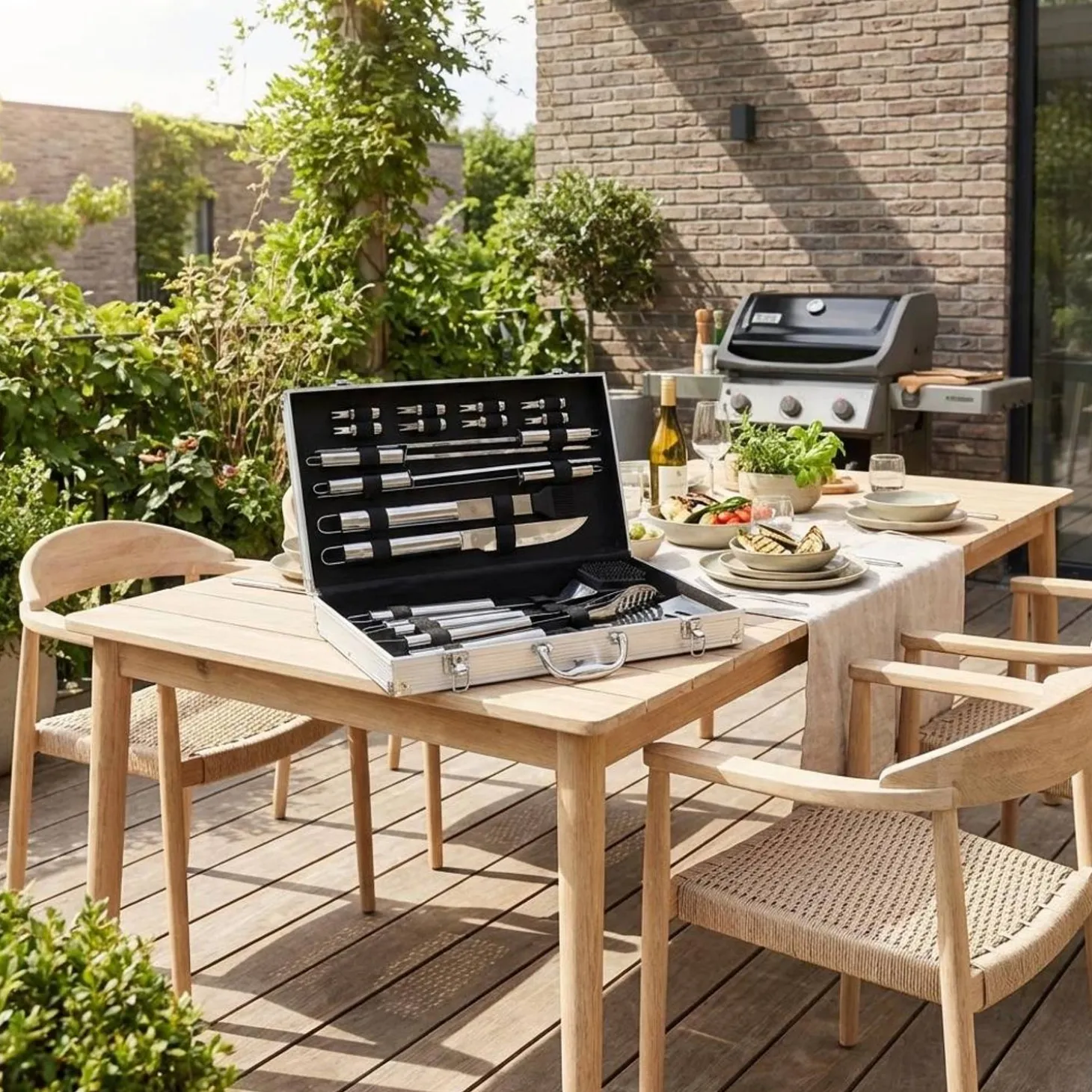 Barbecue accessoireset in koffer