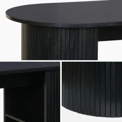 Bartafel, hoge keukentafel van houtdecor met opbergruimte