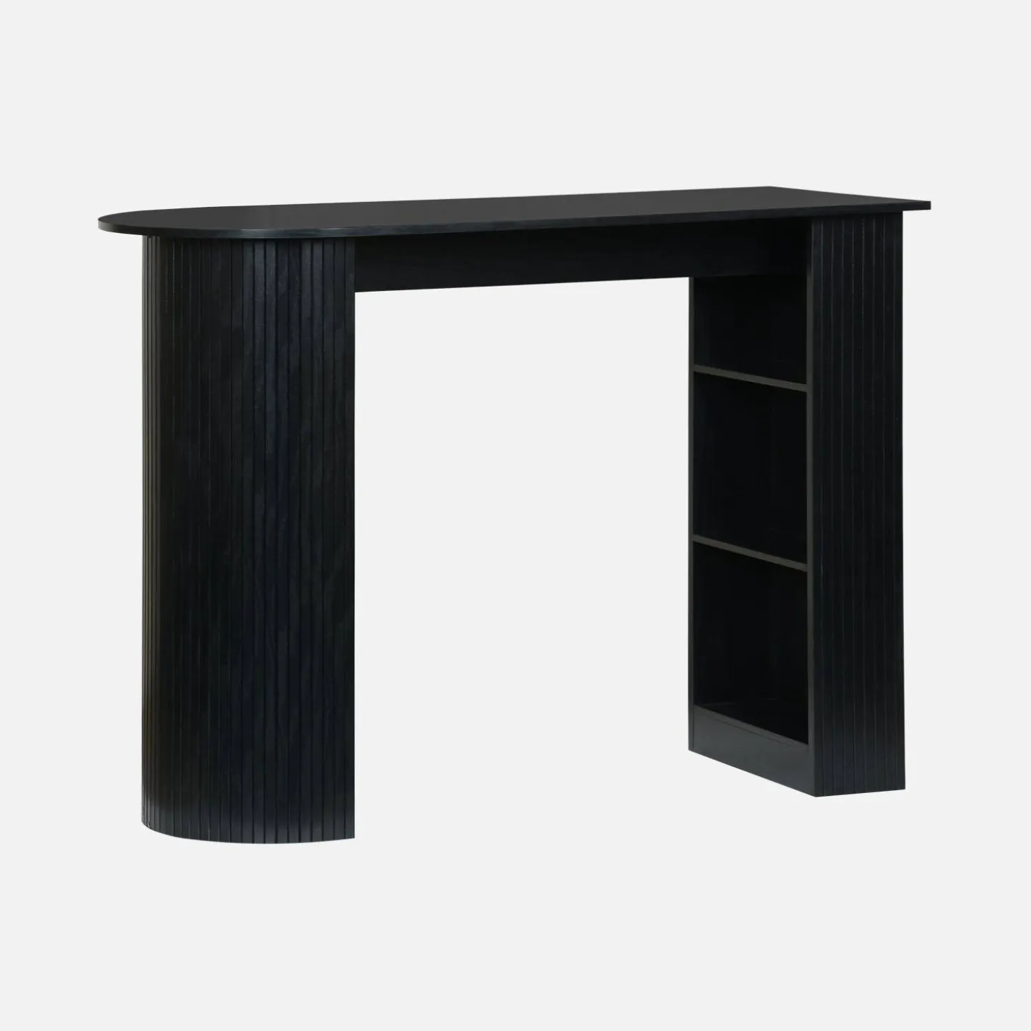 Bartafel, hoge keukentafel van houtdecor met opbergruimte