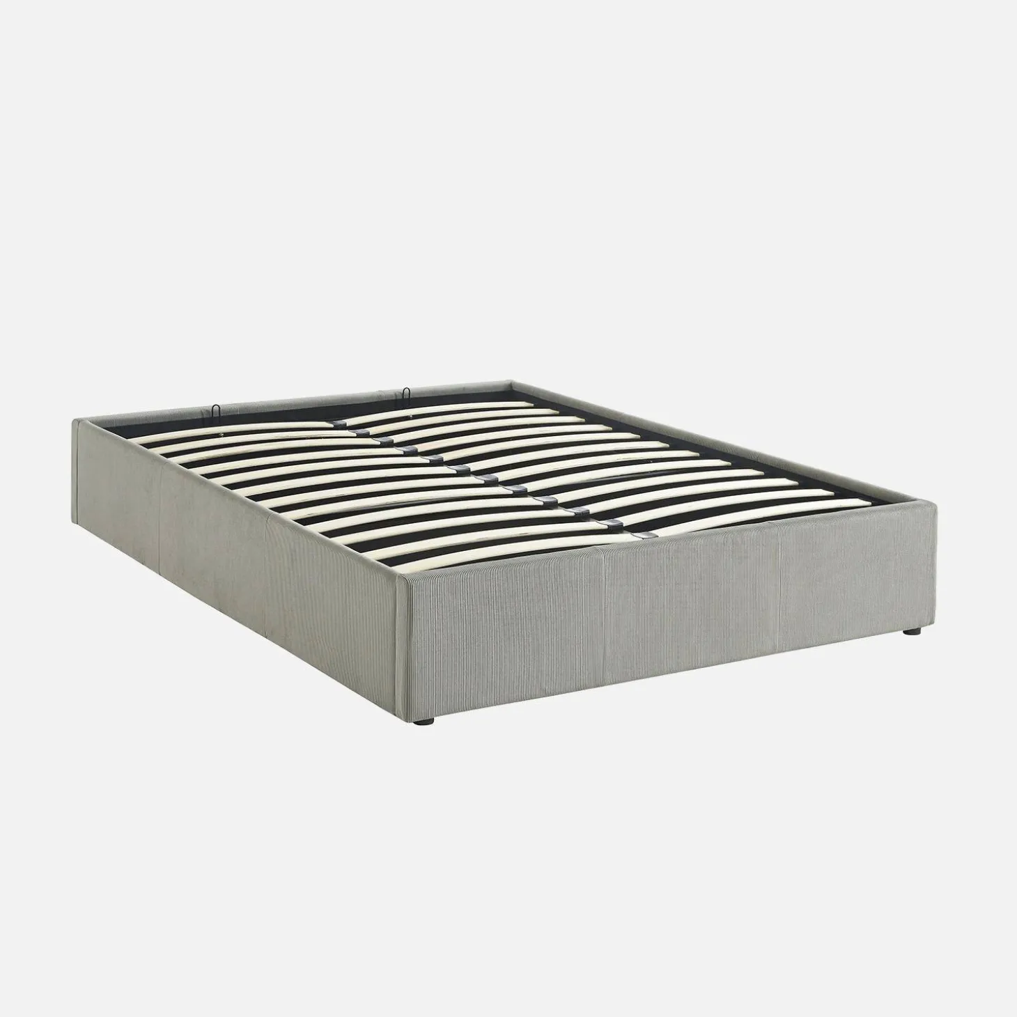 Bed met lattenbodem en corduroy 140x190 cm (fijne ribbels)