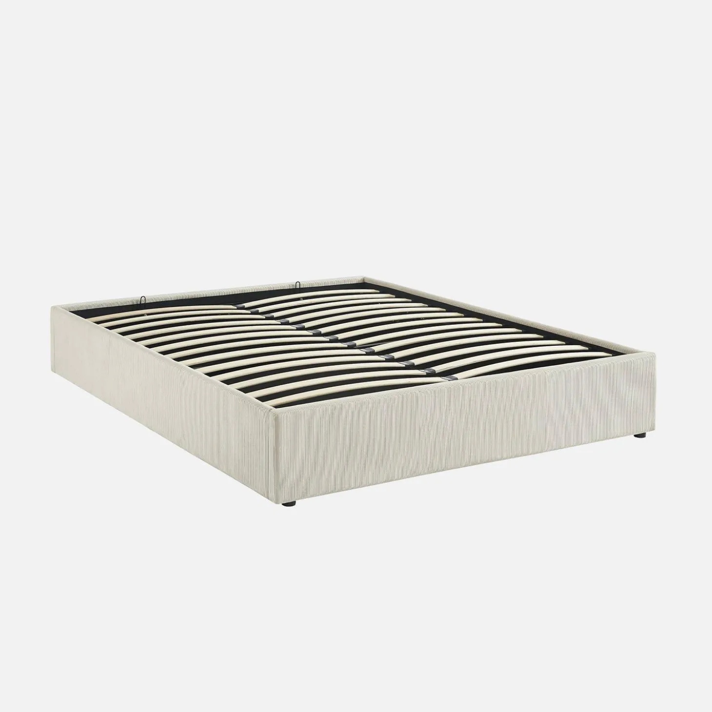 Bed met lattenbodem en hoofdbord 160x200cm corduroy (fijne ribbels)