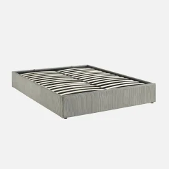 Bed met lattenbodem en hoofdbord 160x200cm corduroy (fijne ribbels)
