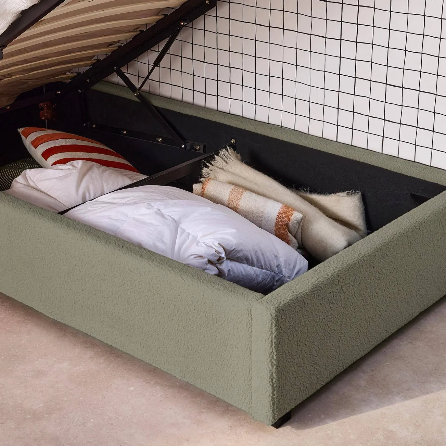 Bed met lattenbodem en hoofdeinde, 90 x 190cm