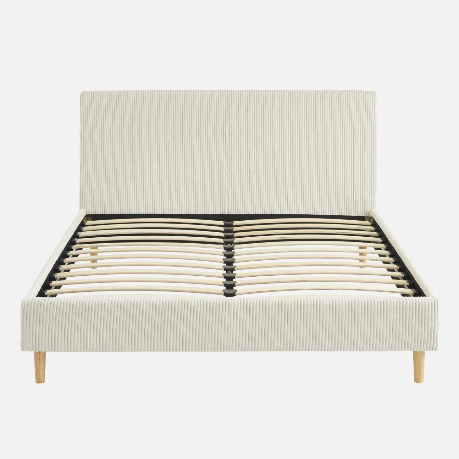 Bed met lattenbodem en hoofdeinde, 140x190cm corduroy