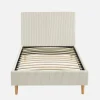 Bed met lattenbodem en hoofdeinde, 90x190cm corduroy
