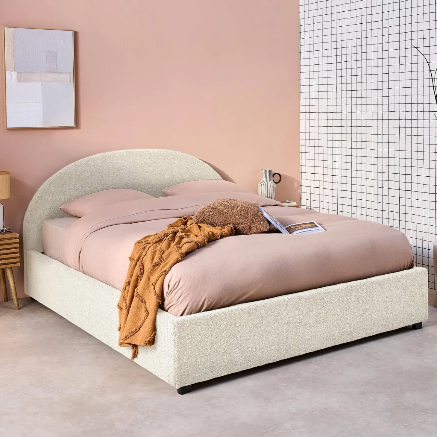 Bed met lattenbodem en hoofdeinde, 160 x 200cm