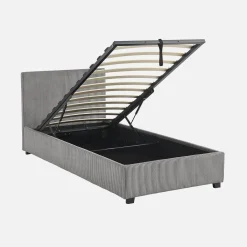 Bed met lattenbodem en hoofdeinde, 90 x 190cm, corduroy