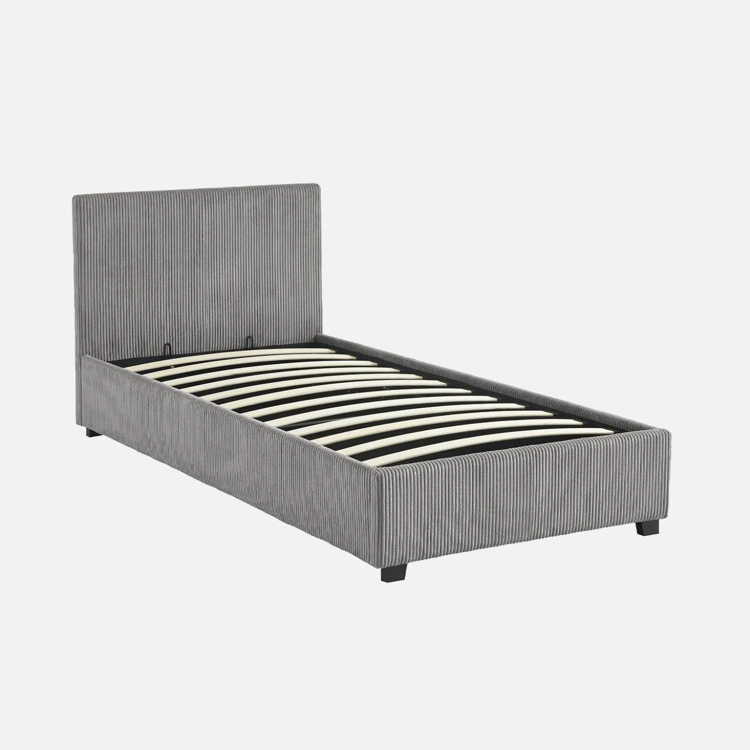 Bed met lattenbodem en hoofdeinde, 90 x 190cm, corduroy