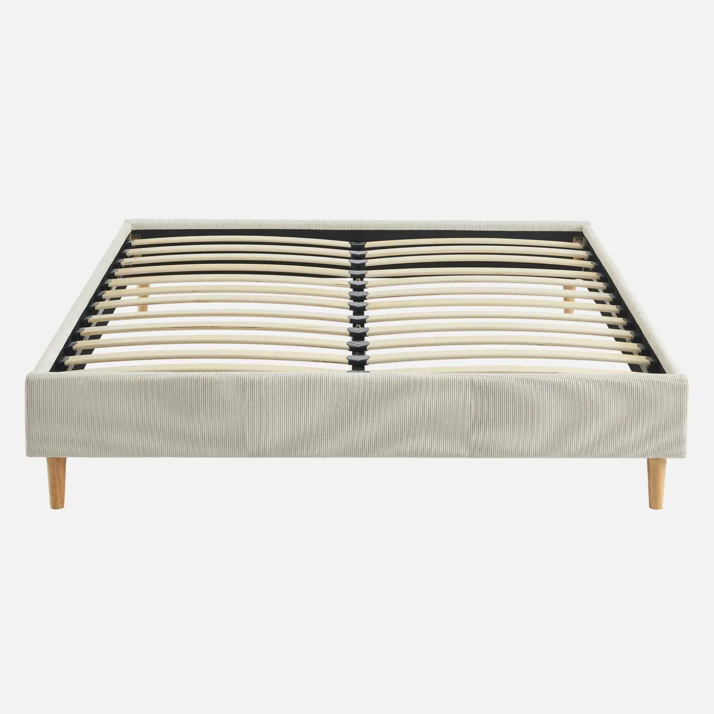 Bed met lattenbodem 140 x 190cm corduroy (fijne ribbels)