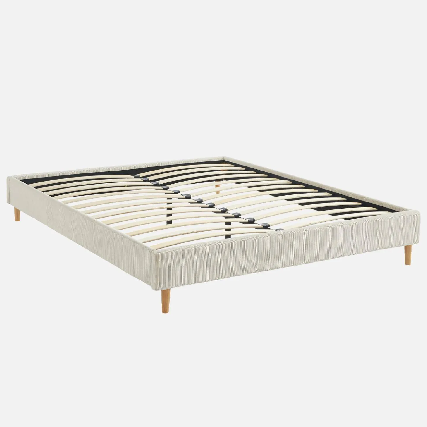 Bed met lattenbodem 160 x 200cm corduroy (fijne rib)