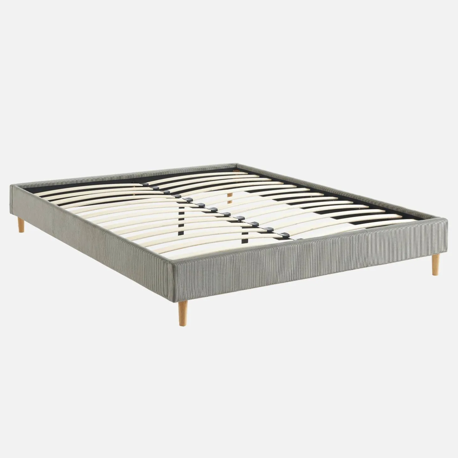 Bed met lattenbodem 160 x 200cm corduroy (fijne rib)