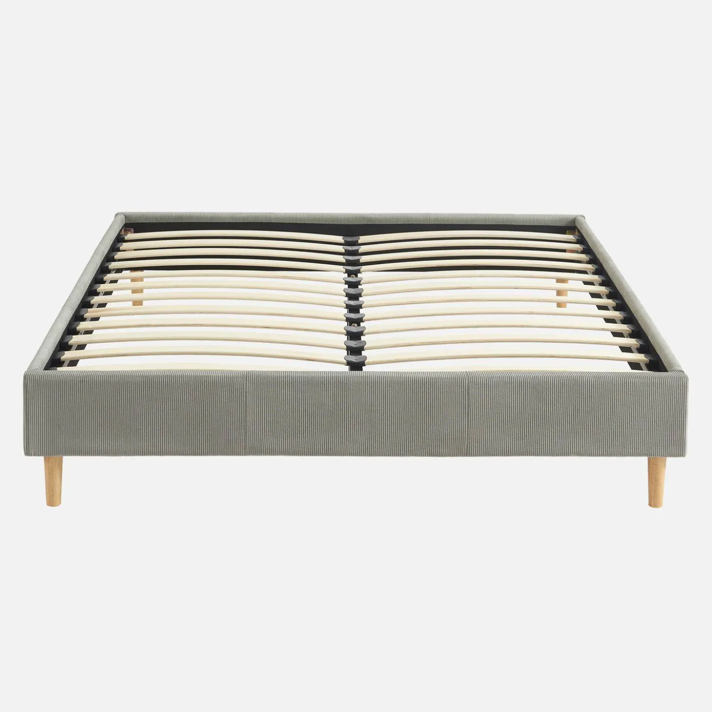 Bed met lattenbodem 140 x 190cm corduroy (fijne ribbels)