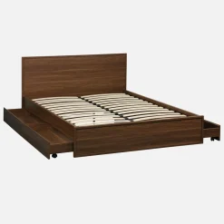 Bed 140x190cm met 4 lades inclusief lattenbodem en hoofdbord houtdecor