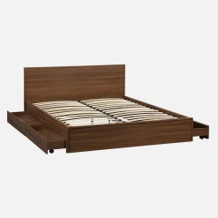 Bed 160x200cm met 4 lades inclusief lattenbodem en hoofdbord houtdecor