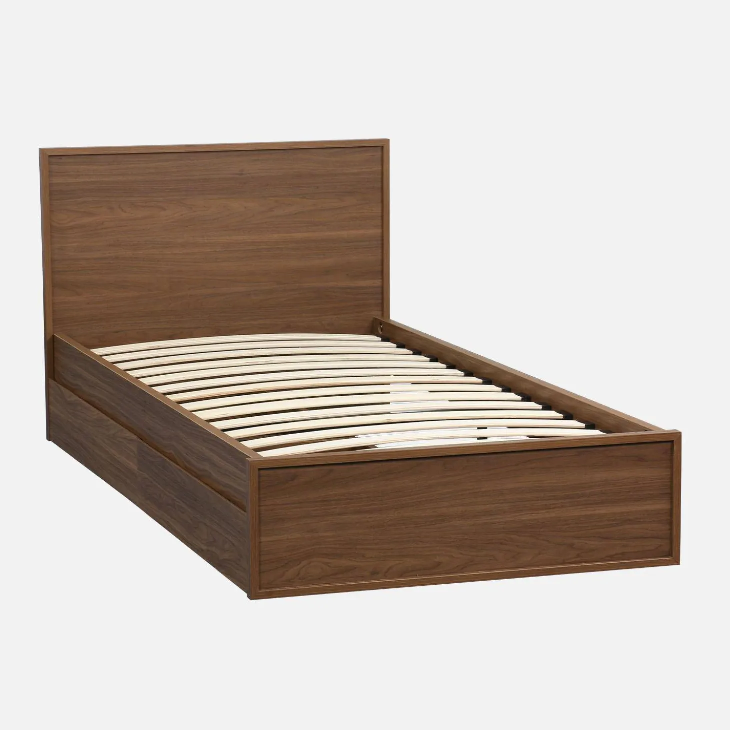 Bed 90x190cm met 2 lades inclusief lattenbodem en hoofdbord houtdecor