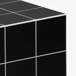 Bijzettafel kubus matte keramieklook met tegels van 40 x 40 cm