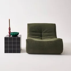 Bijzettafel kubus matte keramieklook met tegels van 40 x 40 cm