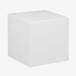 Bijzettafel kubus matte keramieklook met tegels van 40 x 40 cm