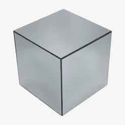 Bijzettafel kubus spiegelglas 40cm