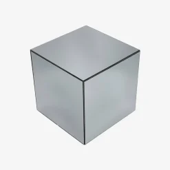Bijzettafel kubus spiegelglas 30cm