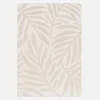 Binnen-/buitenkleed met plantmotief, crème en beige