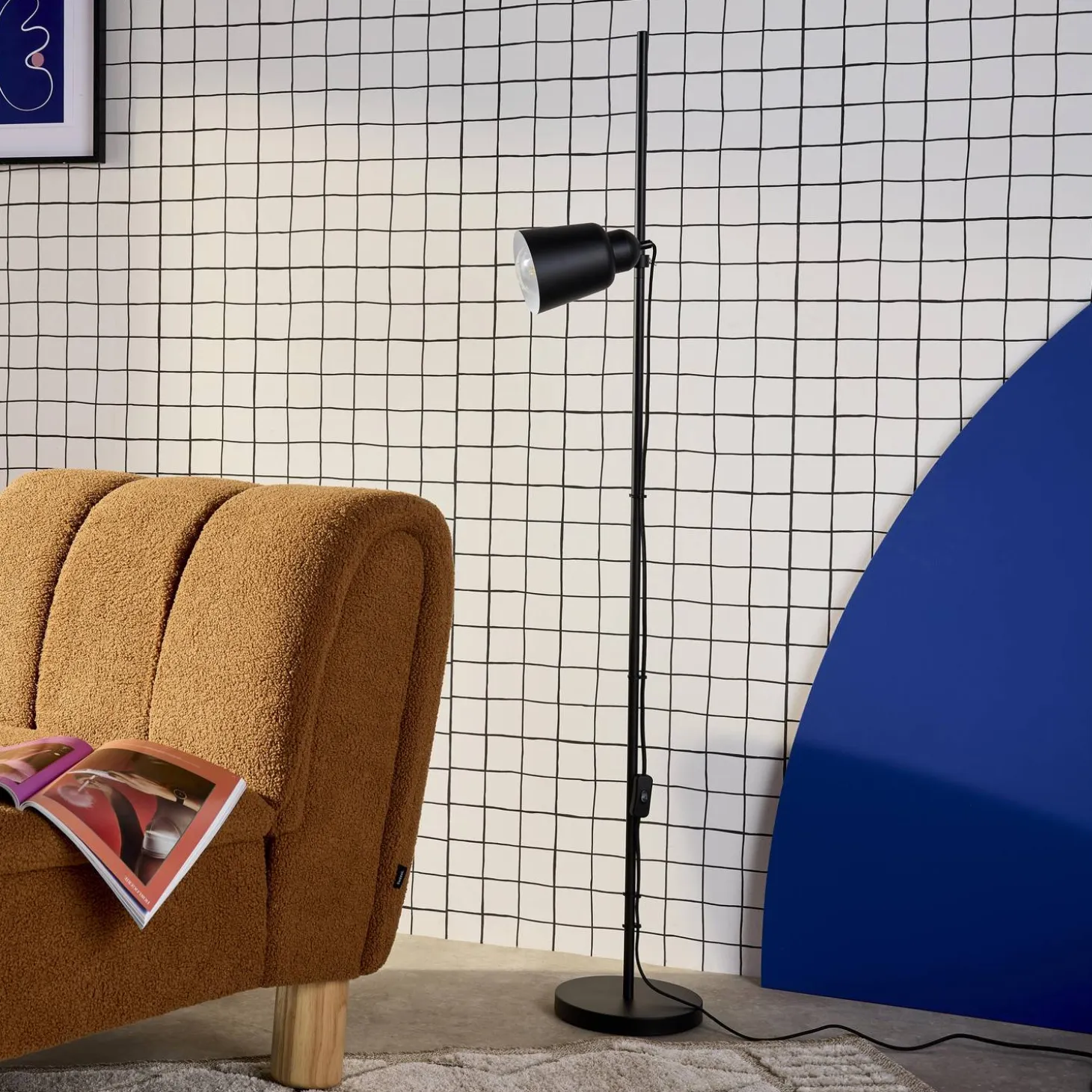 Binnenlamp, metaal H 145cm